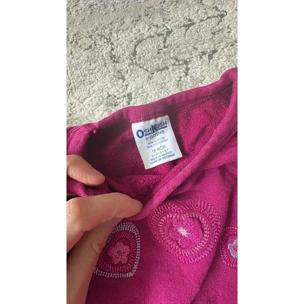 Vintage Oshkosh purple sweater heart 18 m